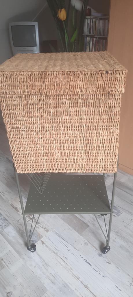 GROTE STEVIGE ROTAN OPBERGBOX, Ophalen