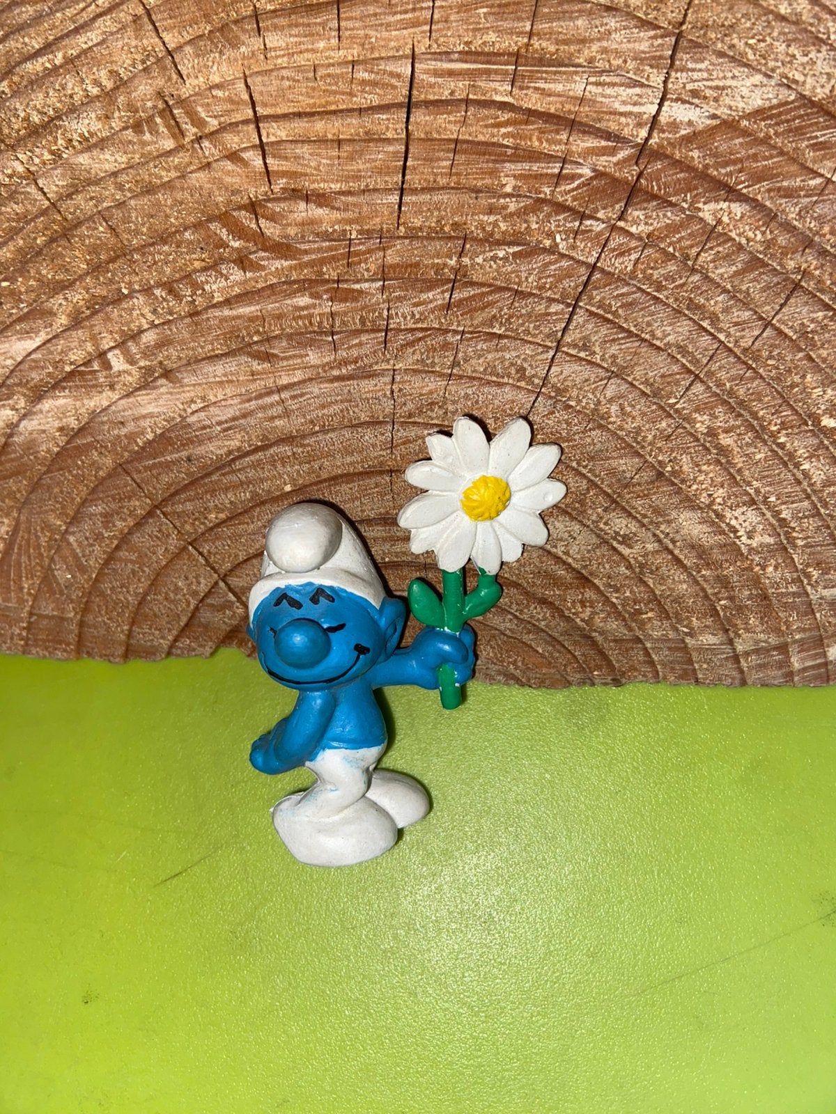 Smurfen smurf met witte bloem, Verzamelen, Ophalen of Verzenden, Zo goed als nieuw, Verschillende Smurfen