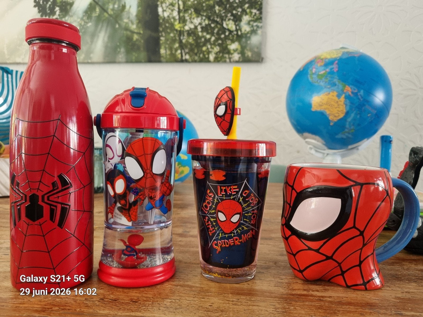 Spiderman drinkgerei set - Disneyland origineel, Ophalen of Verzenden, Nieuw