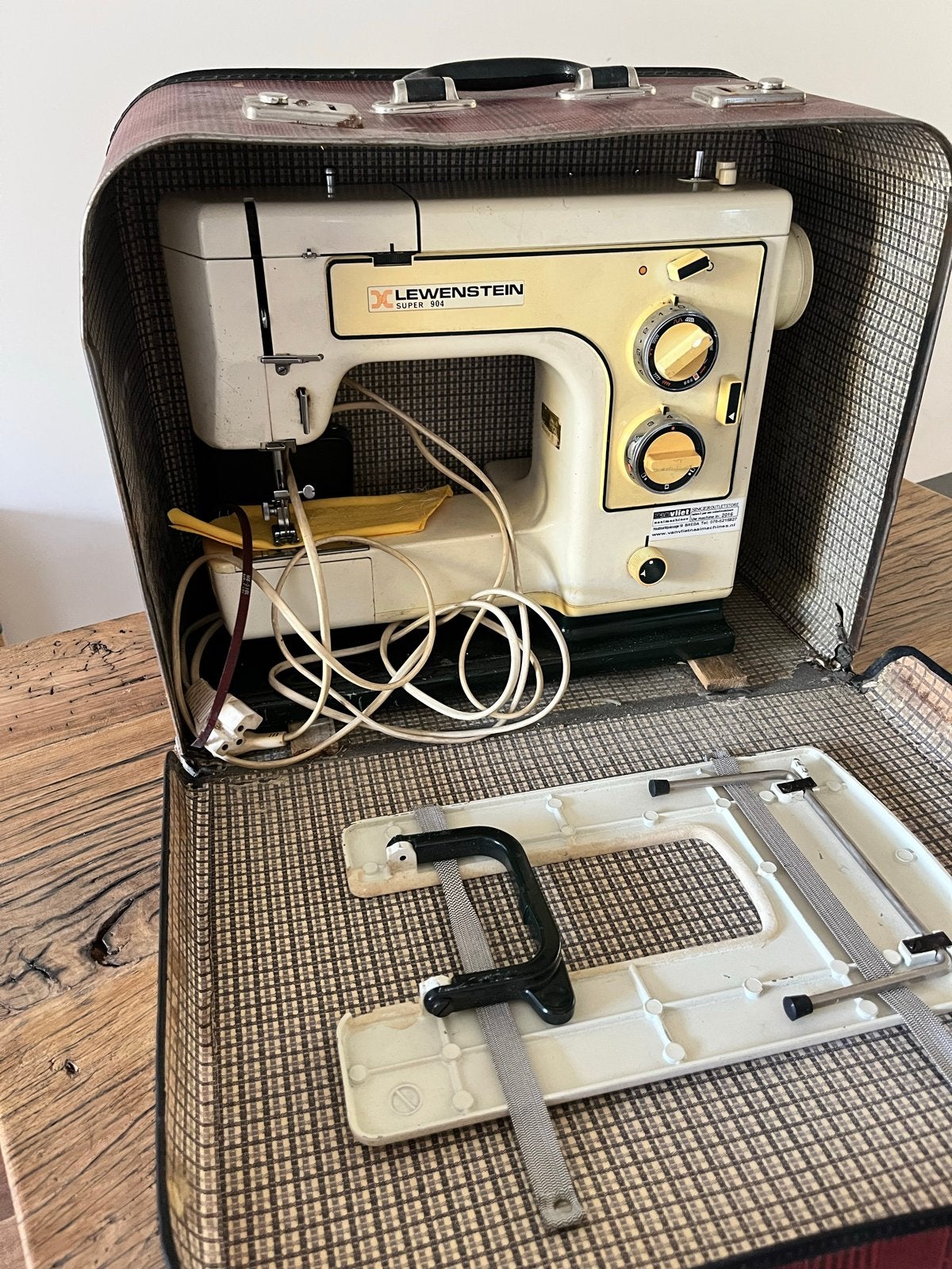 Vintage Lewenstein Super 104 Naaimachine met Koffer, Antiek en Kunst, Ophalen