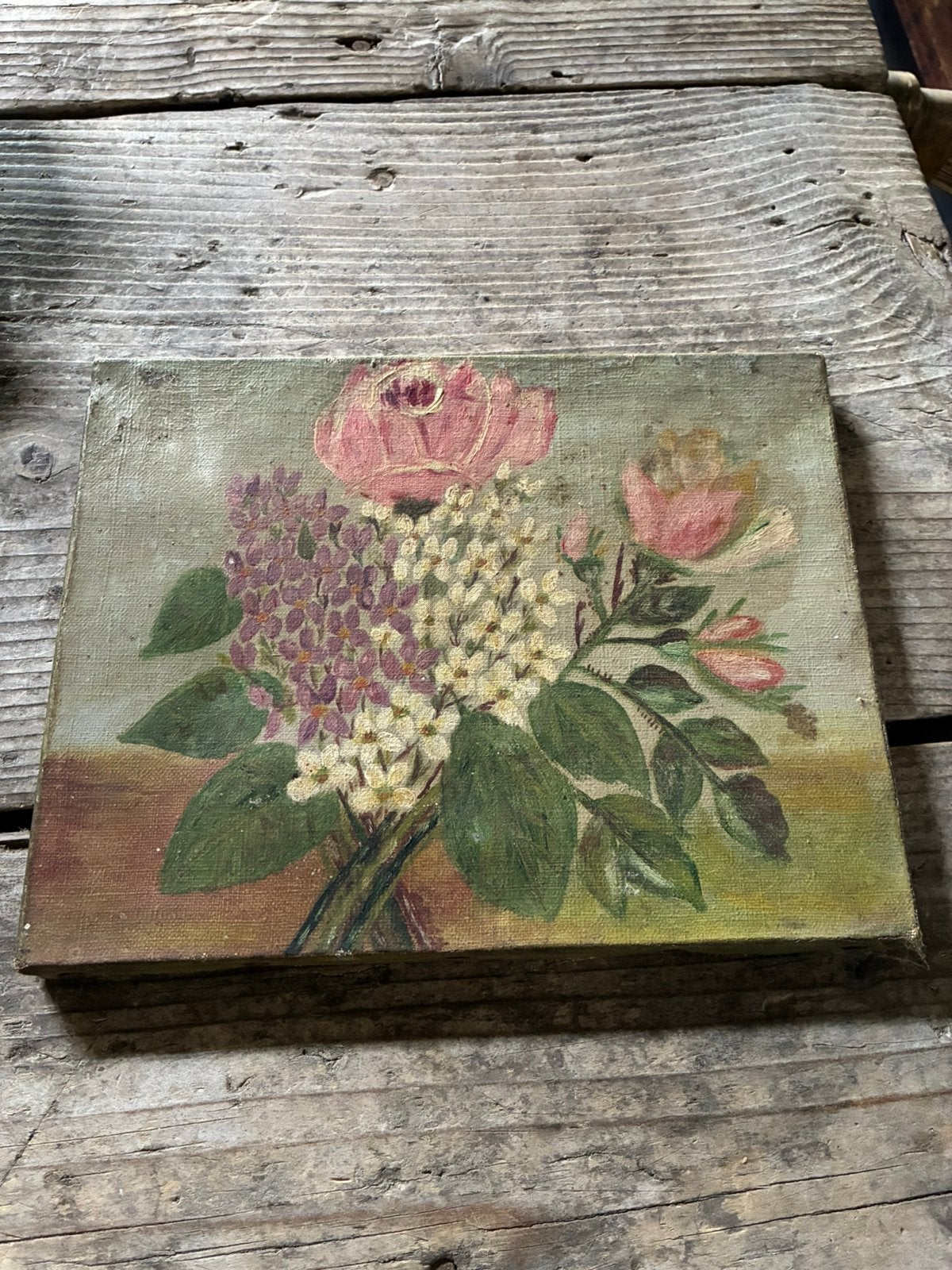 Antiek schilderijtje, Antiek en Kunst, Curiosa en Brocante, Ophalen of Verzenden