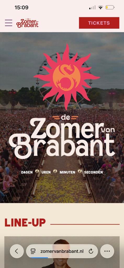 Zomer van Brabant ticket 30 mei 2026, Eén persoon