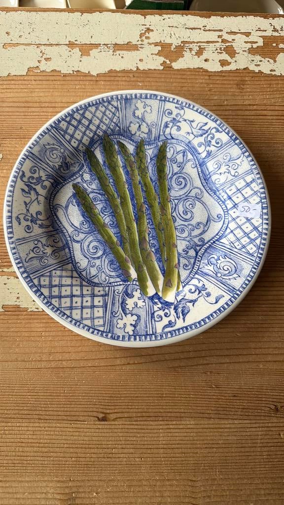 Gien JARDIN BLEU ASPERGE, Ophalen of Verzenden, Porselein, Overige stijlen, Bord(en)