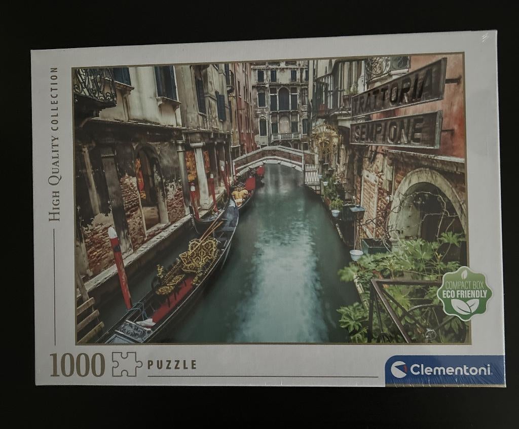 Clementoni puzzel 1000 stukjes Venice Canal, Hobby en Vrije tijd, Denksport en Puzzels, Ophalen of Verzenden, 500 t/m 1500 stukjes