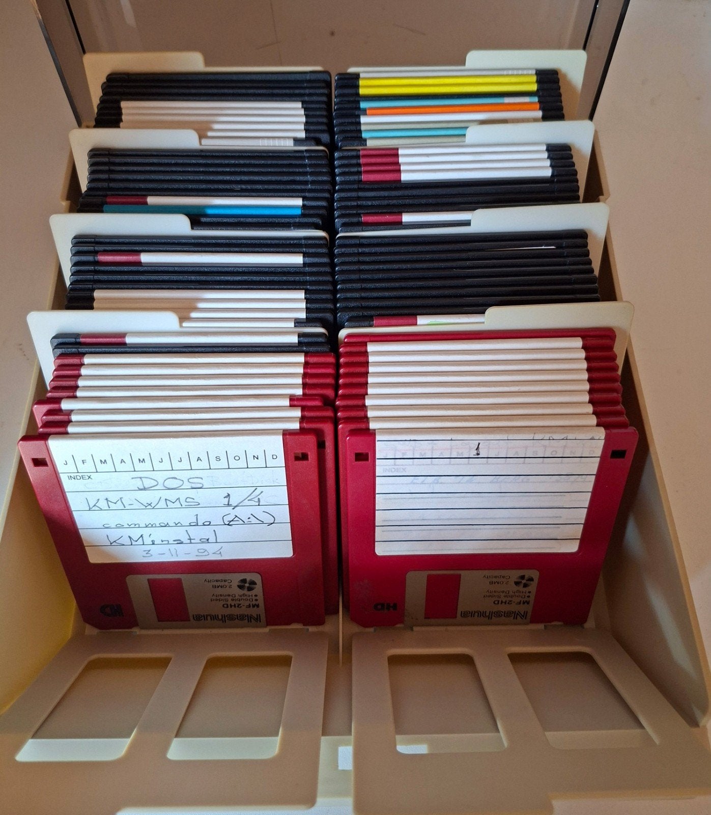 160 HD 1,44mb diskettes PC met diskettebakken., Ophalen of Verzenden