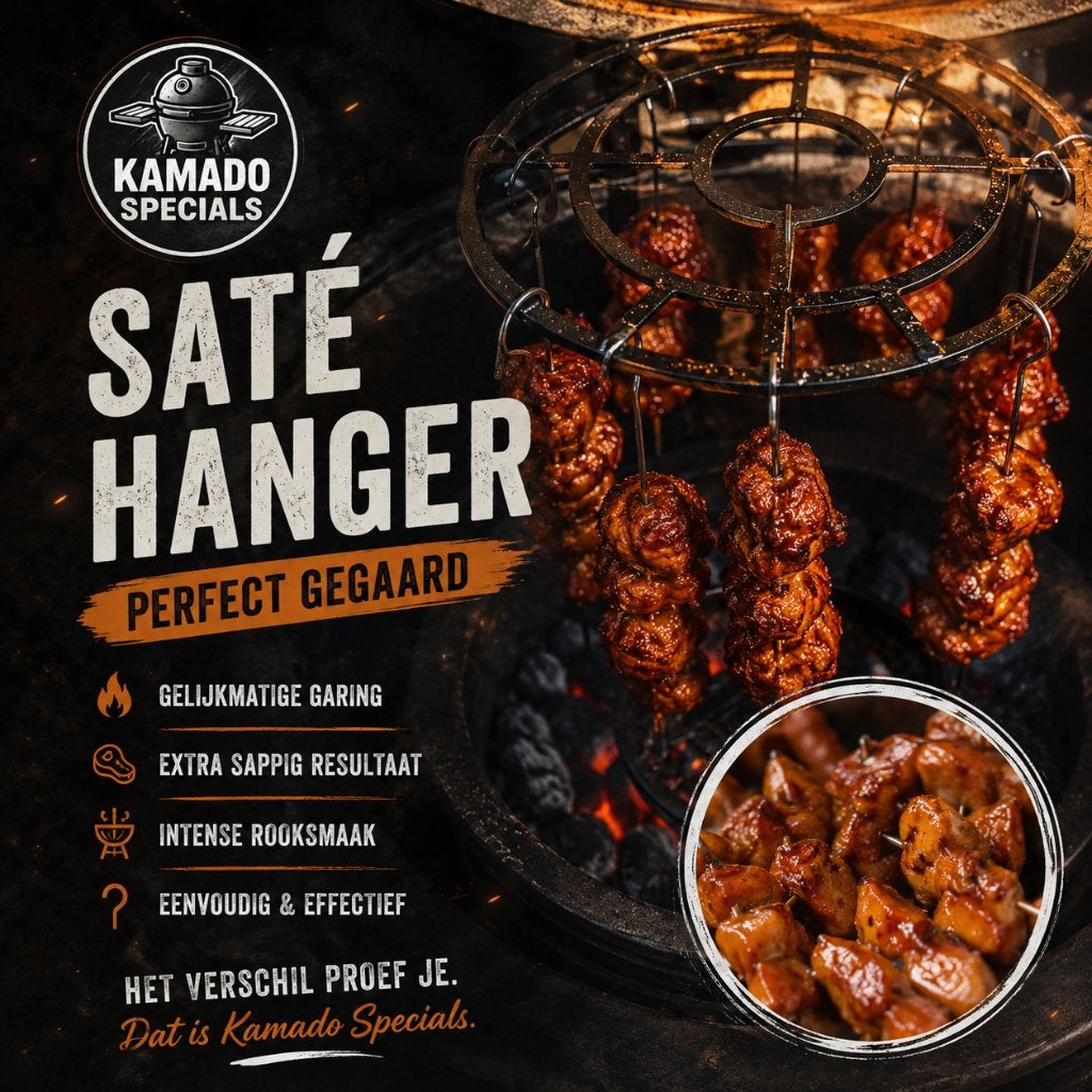 Kamado Specials Saté Hanger – Perfecte saté van de Kamado, 3371EE, Nieuw, Ophalen of Verzenden, Kamado specials