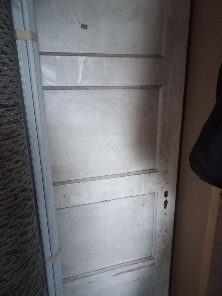 Oude paneeldeur, wit geverfd, voor renovatie, Doe-het-zelf en Verbouw, Deuren en Horren, Ophalen, Gebruikt, 80 tot 100 cm, Binnendeur