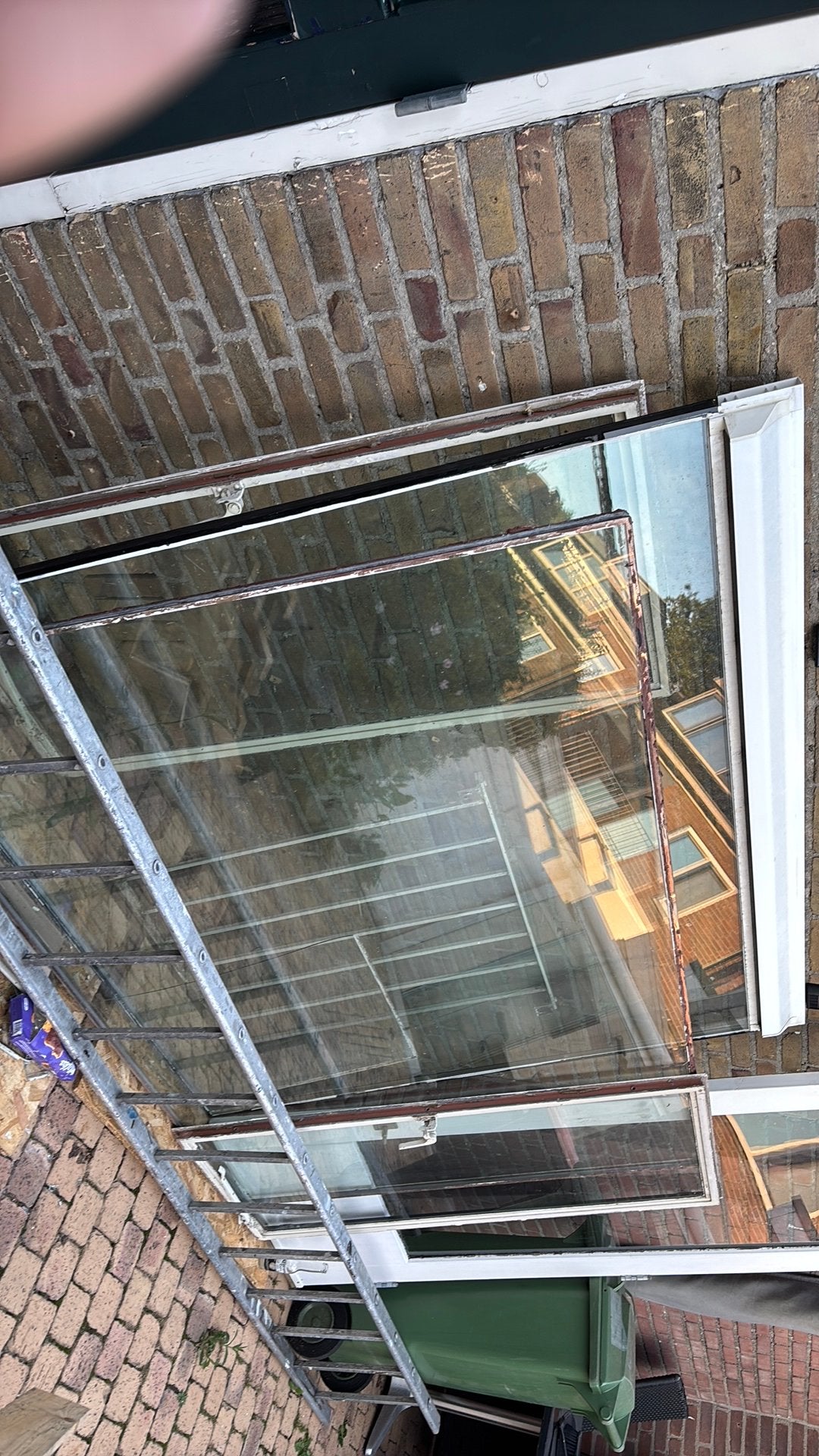 Glas ophalen, Doe-het-zelf en Verbouw, Glas en Ramen, Ophalen, Gevelraam of Ruit, Gebruikt, 80 tot 120 cm