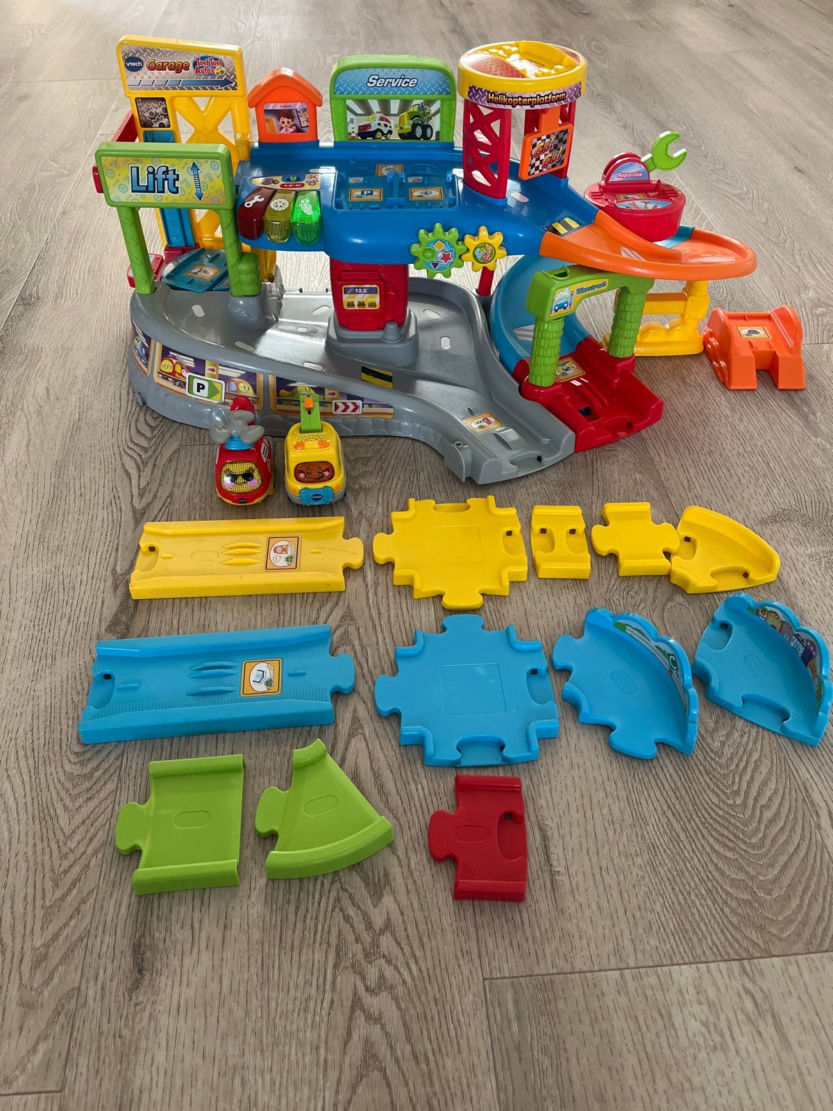 VTech Toet Toet Auto's Garage met extra wegdelen, Ophalen, Gebruikt