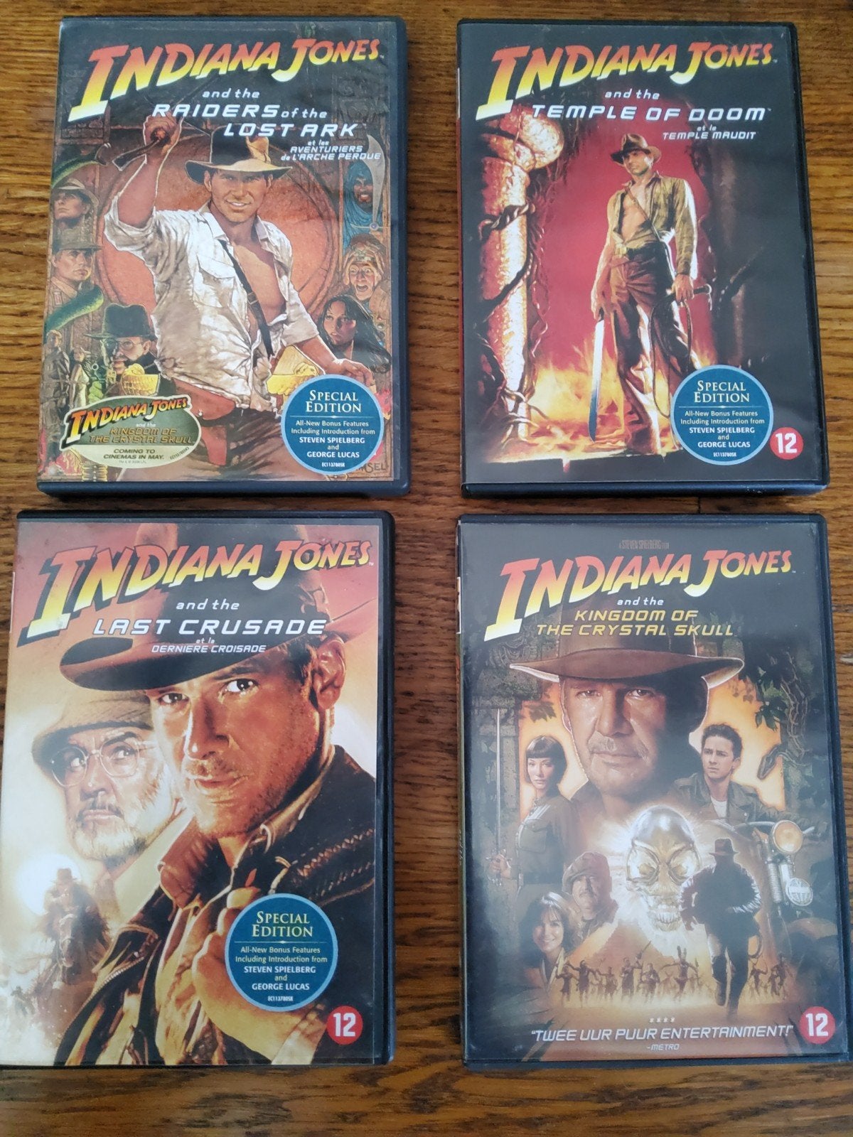 Indiana Jones Complete Filmcollectie (4 films) DVD, Nederlands, Actie, Ophalen of Verzenden, Gebruikt