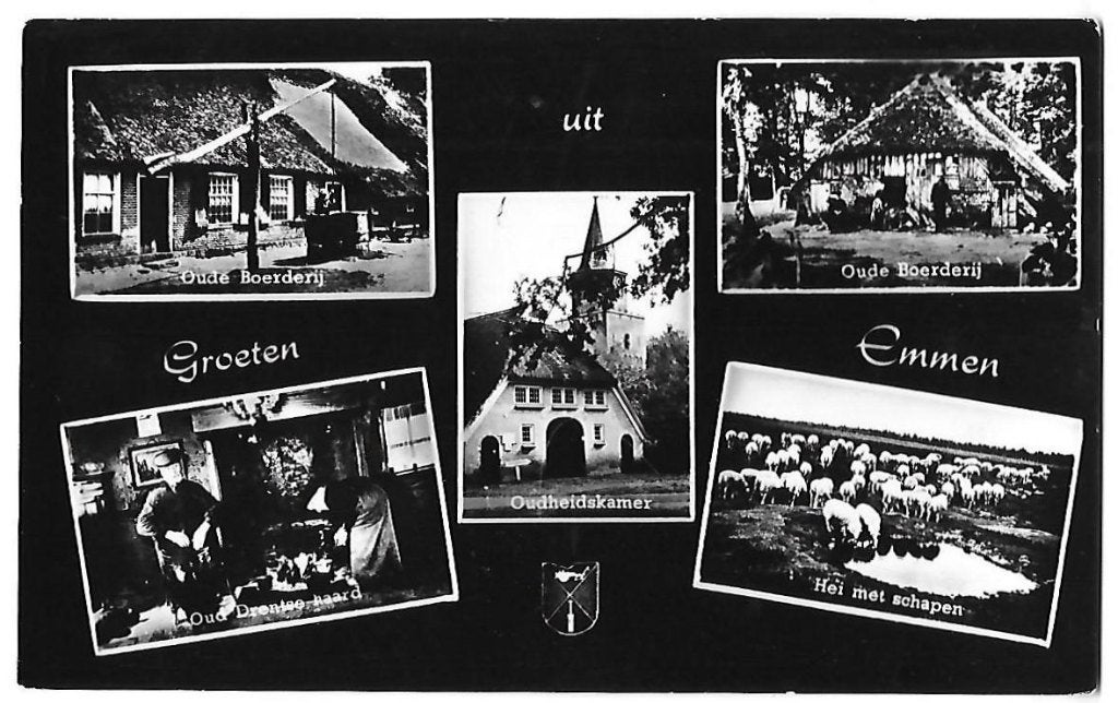 Emmen Oude Gelopen Ansichtkaart ( 9927 ), Ophalen of Verzenden, 1960 tot 1980, Gelopen