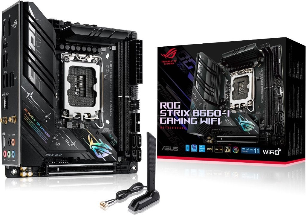ASUS ROG Strix B660-I Gaming WiFi Moederbord, Ophalen of Verzenden, Zo goed als nieuw, Mini-ITX, DDR5