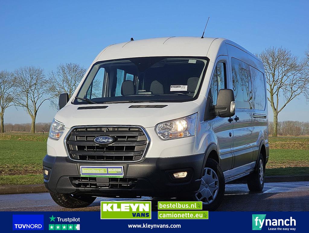 FORD TRANSIT 2.0 l3h2 dubbel cabine!, Euro 6, 4 cilinders, 129 pk, Wit