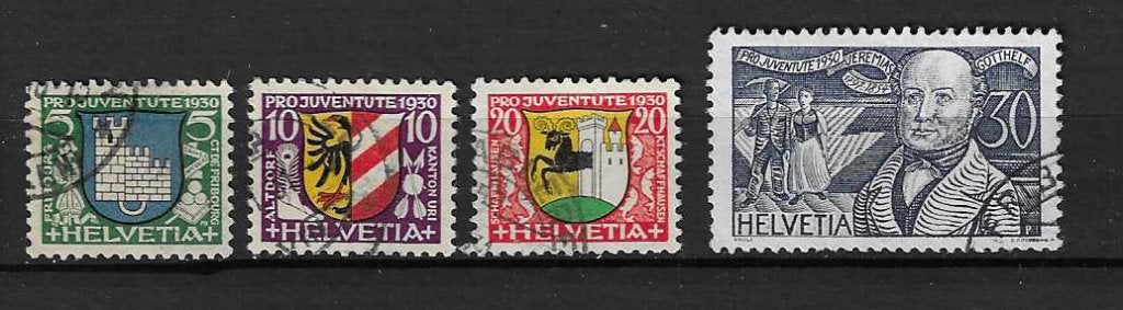 Zwitserland klassiek 1930 Mi. 241/244, Ophalen of Verzenden, Gestempeld