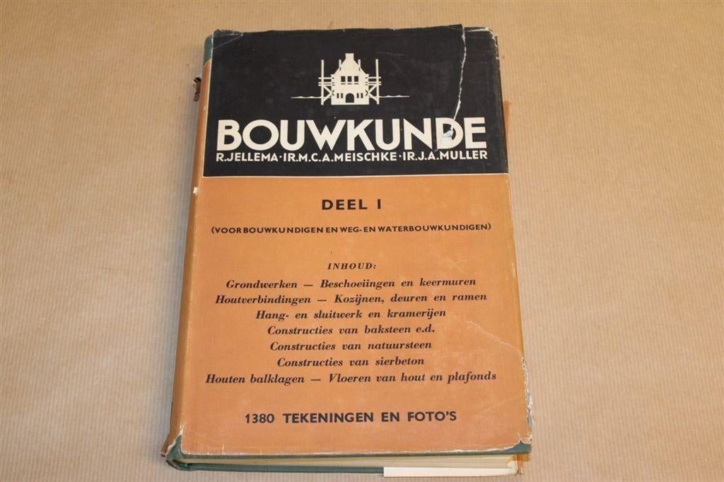 Bouwkunde Deel 1 - Jellema - 1960, Boeken, Ophalen of Verzenden, Gelezen, Bouwkunde