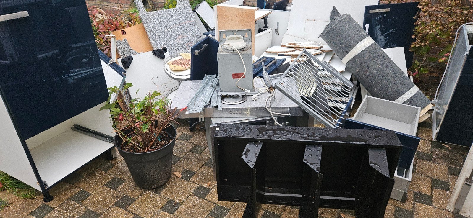 oud ijzer, vaatwasser, kookplaat, vriezer, koelkast, Ophalen