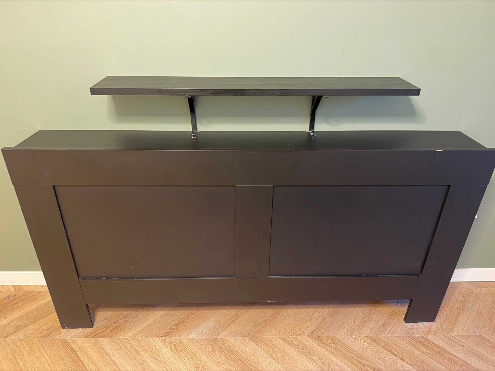 IKEA BRIMNES bedframe met opbergruimte, zwart, Huis en Inrichting, Slaapkamer | Bedden, Ophalen, Gebruikt, Zwart, Tweepersoons
