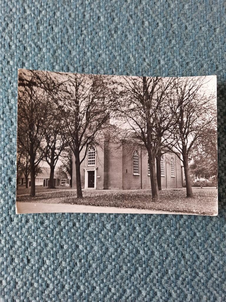 Oude Ansichtkaart Borssele N.H. Kerk, Plein, Verzamelen, Ansichtkaarten | Nederland, Ophalen of Verzenden, 1940 tot 1960, Gelopen