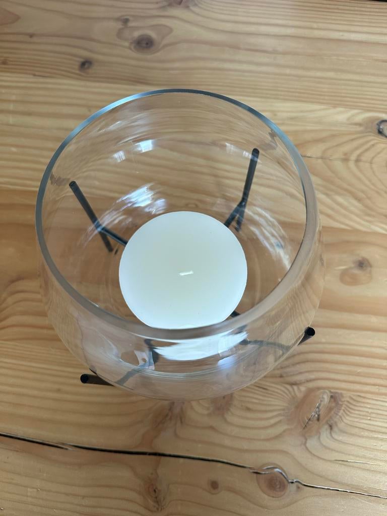 Glazen kaarsen of planten standaard, Ophalen, Overige materialen, Gebruikt, Zwart