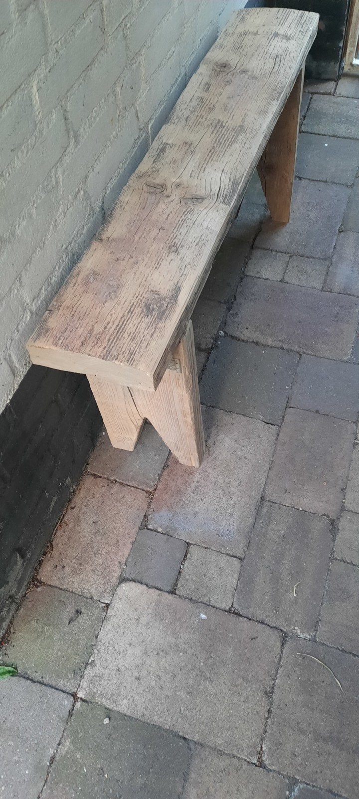 Rustieke houten bank - perfect voor binnen of buiten, Ophalen of Verzenden