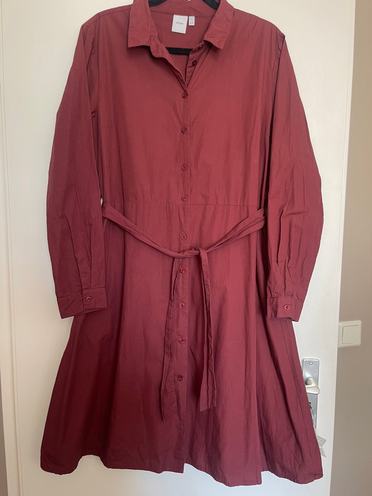 ICHI prachtige burgundy jurk maat 42 / 44, Ophalen of Verzenden, Zo goed als nieuw, Maat 42/44 (L), Rood