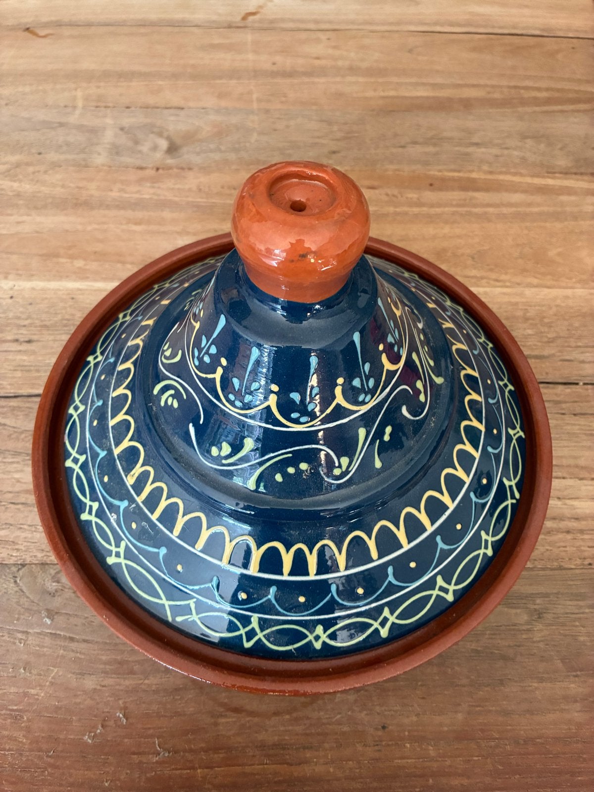 Nieuwe handgeschilderde donkerblauwe tajine, Ophalen, Nieuw, Steen/keramiek, Overige typen