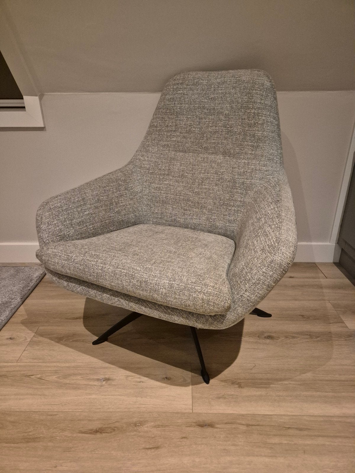 fauteuil grijs/groen draaibaar, Ophalen, Gebruikt, 75 tot 100 cm, 50 tot 75 cm