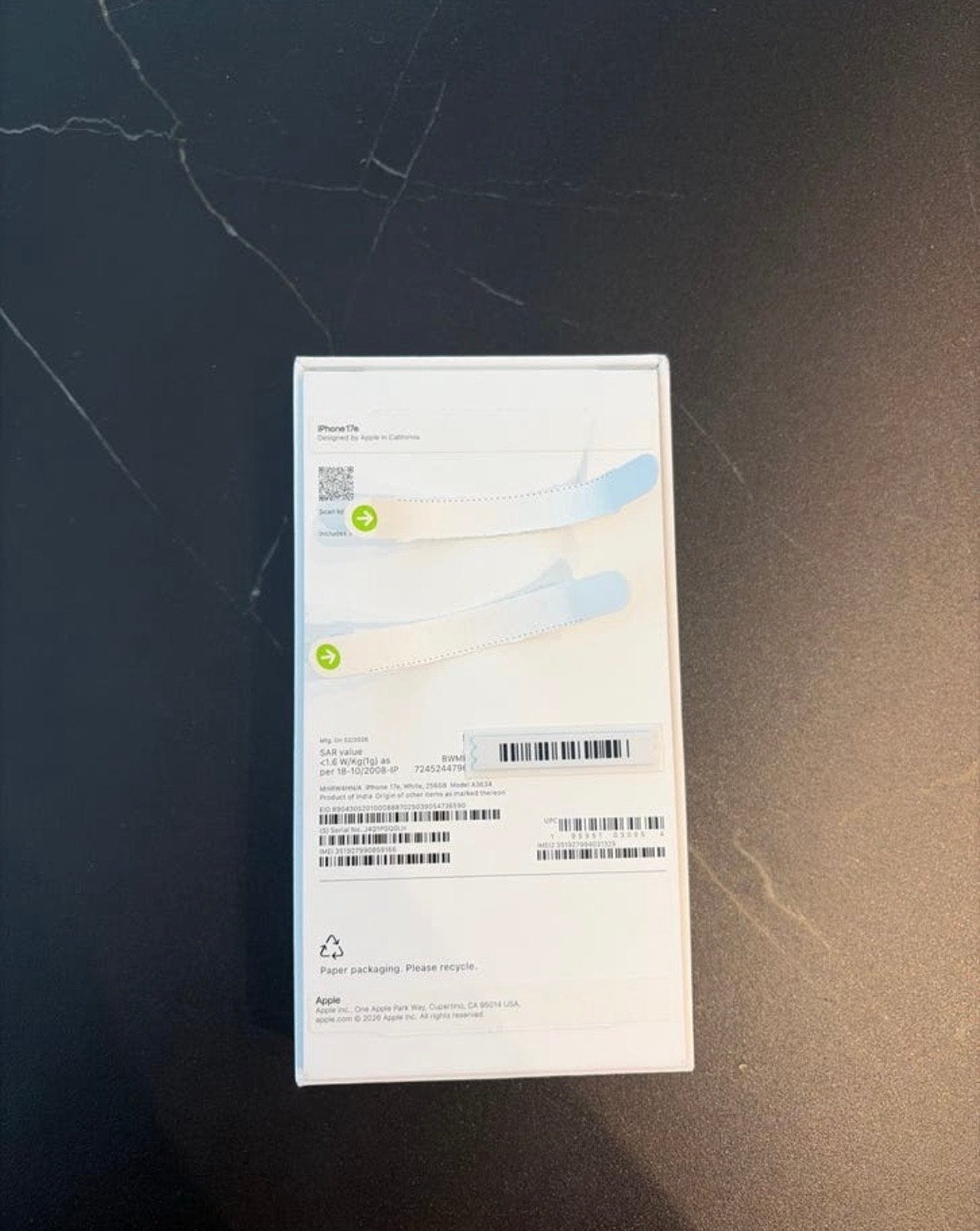 Nieuwe iPhone 17e Wit 256GB - Ongeactiveerd!, Telecommunicatie, Mobiele telefoons | Apple iPhone, 256 GB, Wit, Zo goed als nieuw