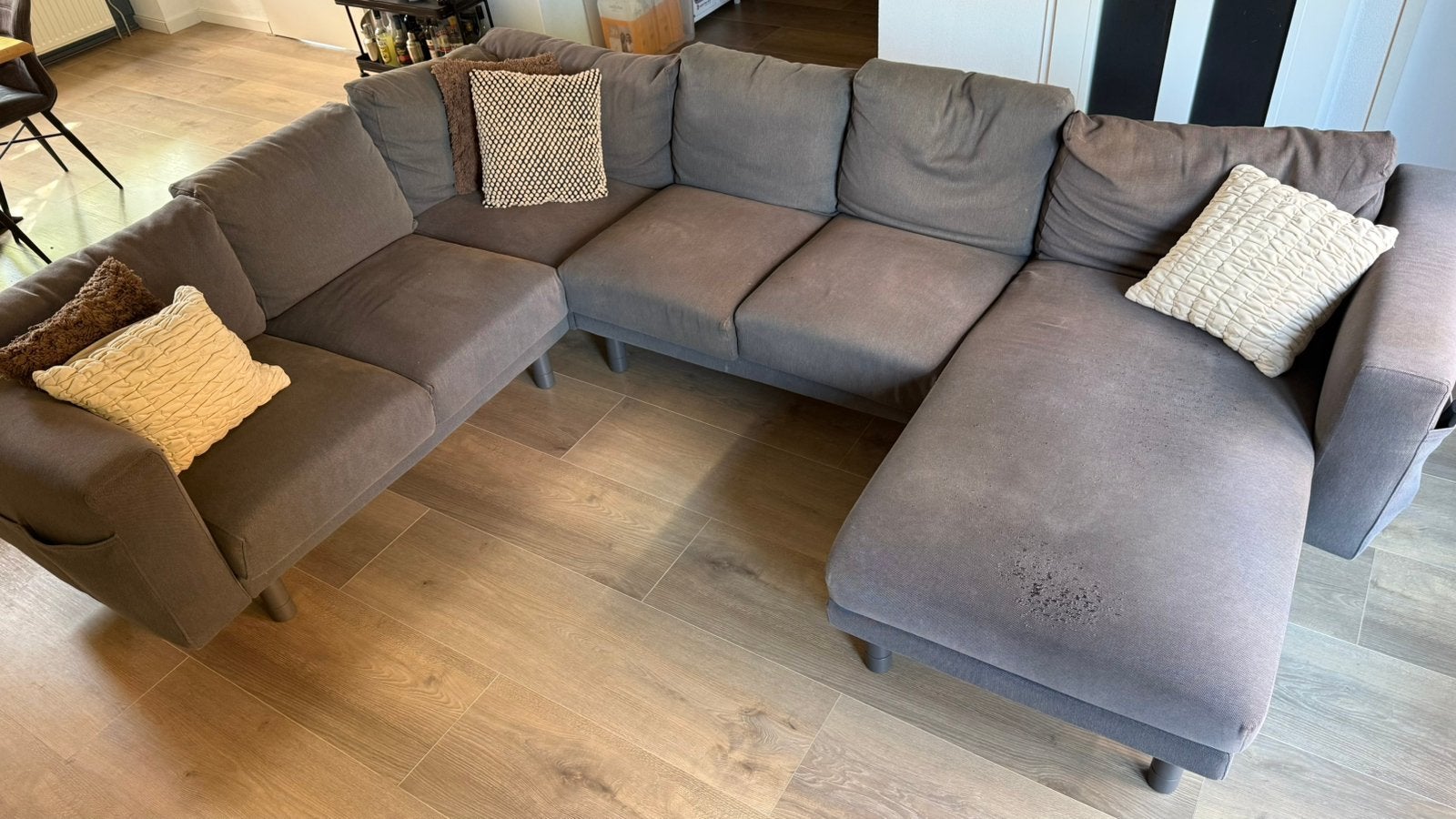 Hoekbank met chaise longue, Ophalen, Gebruikt, Vierpersoons of meer