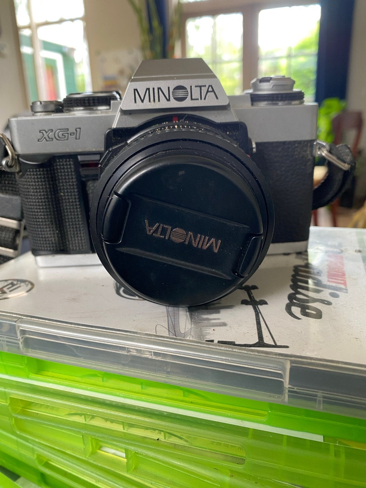 Minolta XG1 - Retro Vintage Spiegelreflex Camera, Audio, Tv en Foto, Fotocamera's Analoog, Ophalen, Gebruikt, Spiegelreflex, Minolta