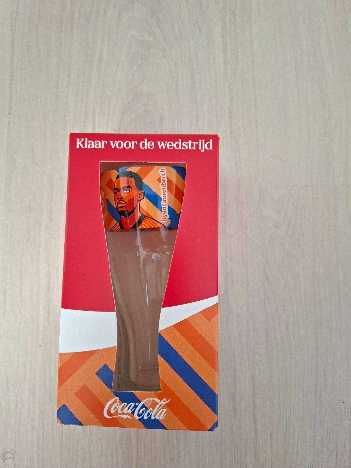 coca cola glas Ryan Gravenberch, Ophalen of Verzenden, Nieuw, Frisdrankglas