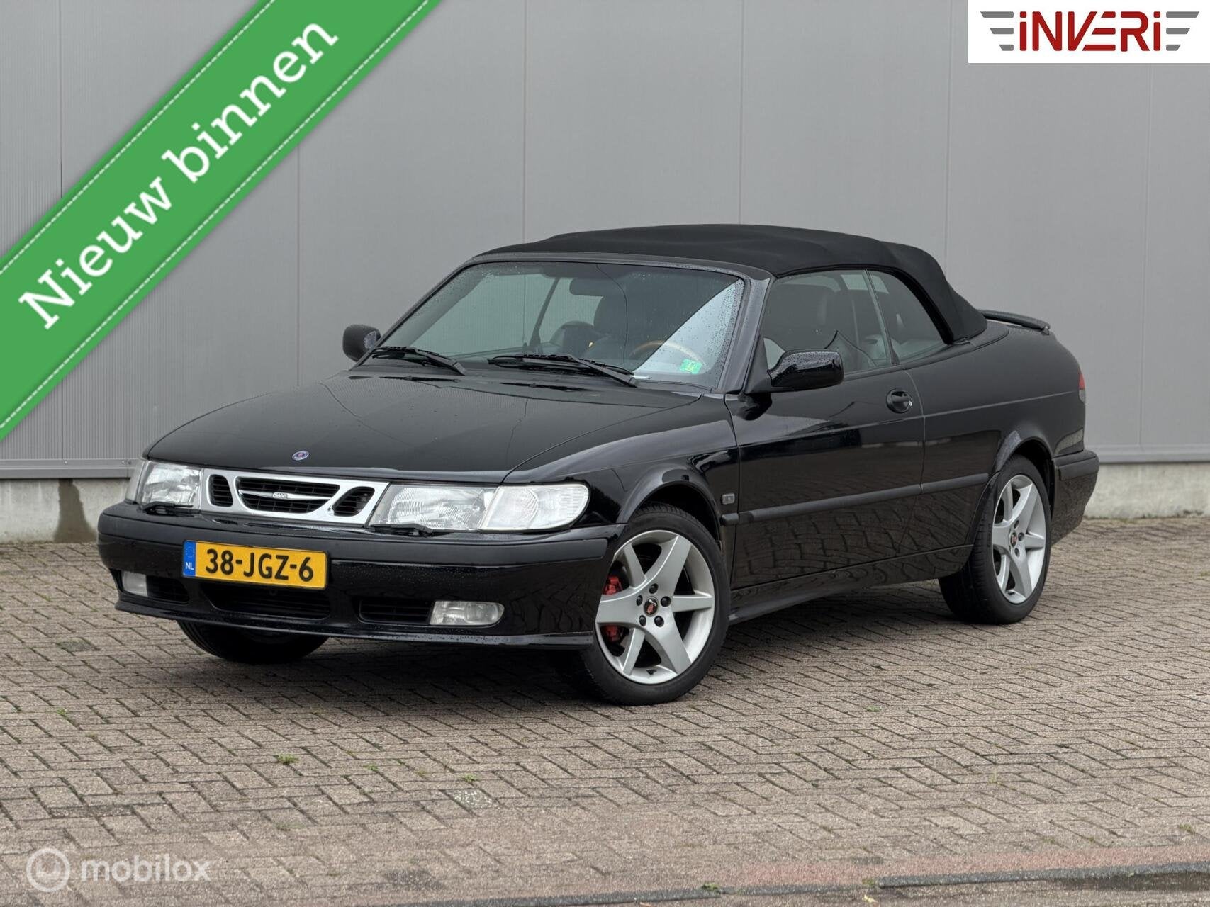 Saab 9-3 Cabrio 2.0t turbo | Leder | Nieuwe APK | Prachtig!, Auto's, Saab, Voorwielaandrijving, Gebruikt, Zwart, 4 cilinders