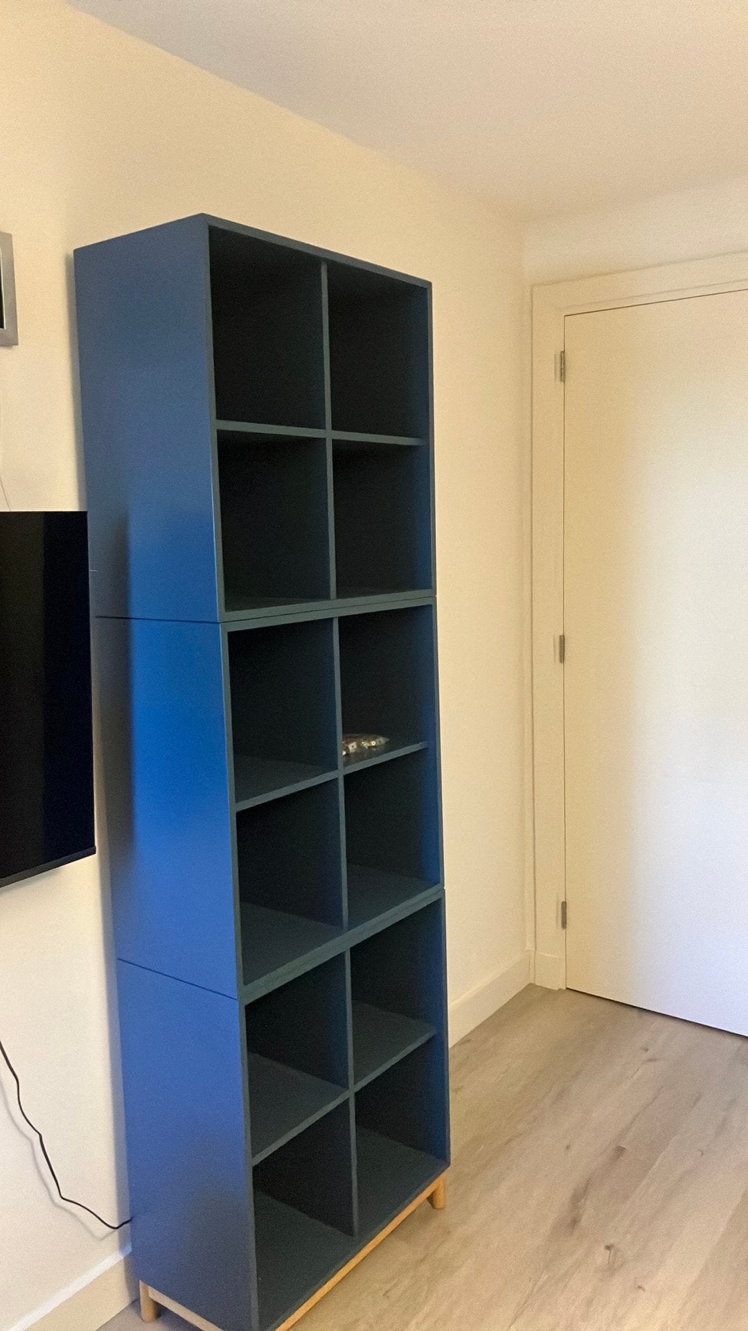 Ikea EKET kasten 3 stuks blauw, Ophalen, Met plank(en), 50 tot 100 cm, Zo goed als nieuw