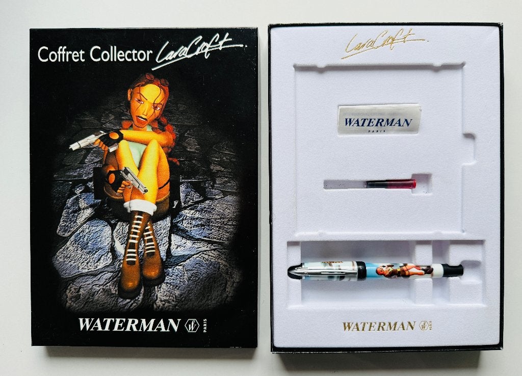 Waterman vulpen Lara Croft Tombraider, Met doosje, Ophalen of Verzenden, Zo goed als nieuw, Vulpen