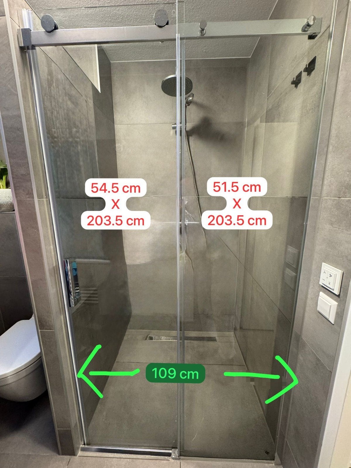 Douchedeur, Doe-het-zelf en Verbouw, Sanitair, Ophalen, Zo goed als nieuw, Glas, Douche