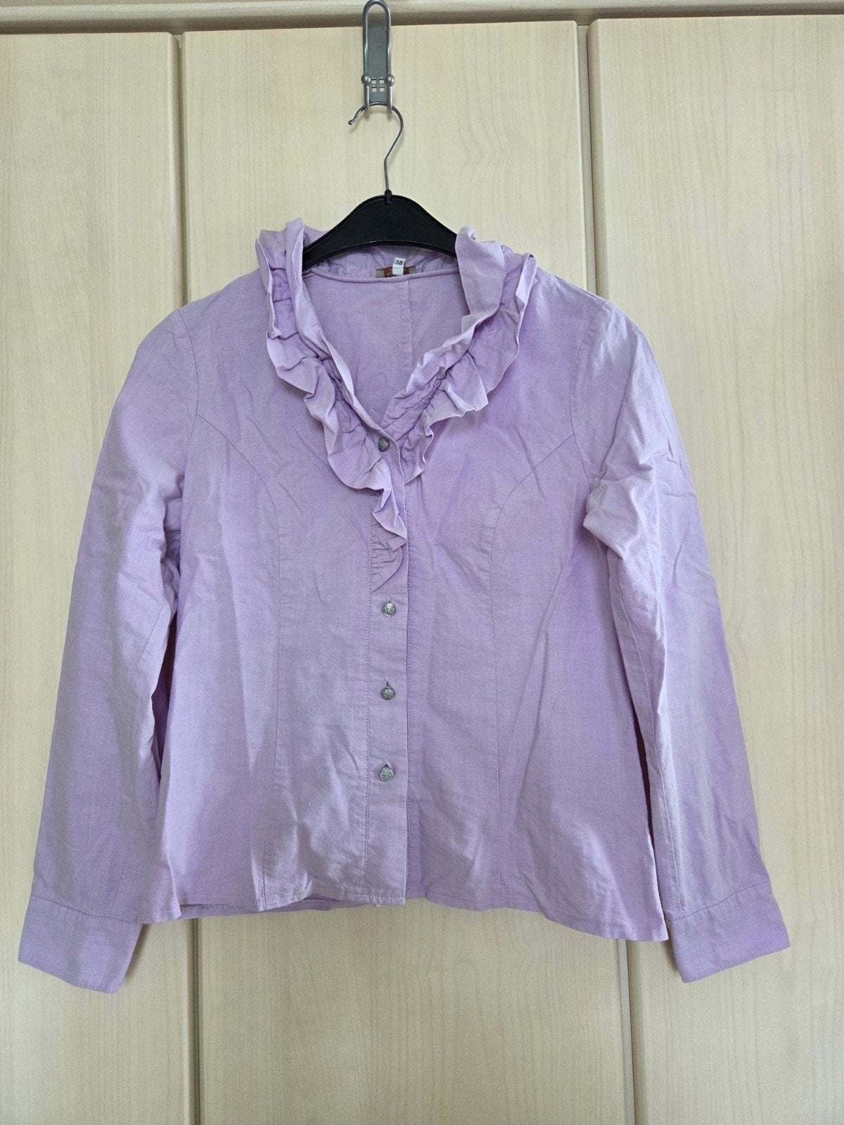 La Ligna Vintage Blouse Licht Paars Maat 38, Maat 38/40 (M), Paars, Ophalen of Verzenden, Zo goed als nieuw