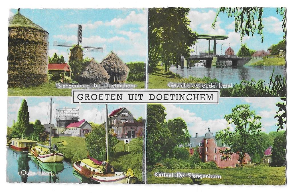 AK Doetinchem - Groeten uit....Gezicht op oude IJssel, Verzenden, 1940 tot 1960, Gelopen, Gelderland