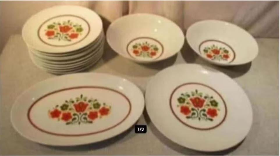 Prachtig Retro Servies - Bavaria Metterling - 27 delen, Antiek en Kunst, Antiek | Servies compleet, Ophalen of Verzenden
