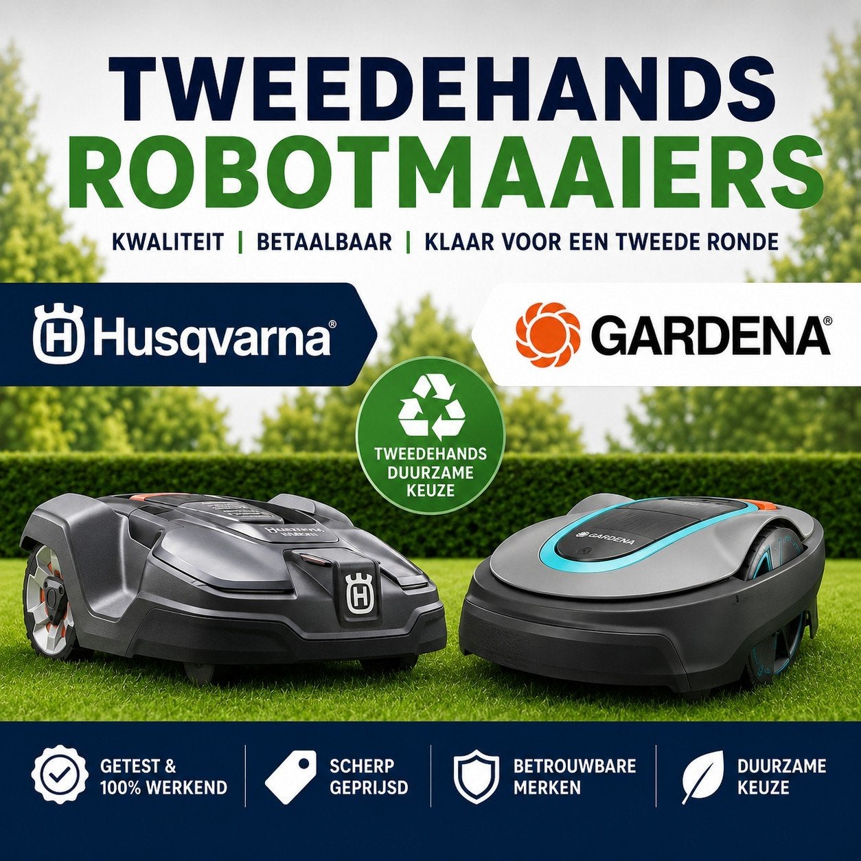 Diverse robotmaaiers van Husqvarna en Gardena, Ophalen of Verzenden, Gebruikt, Minder dan 20 cm, Gardena / Husqvarna