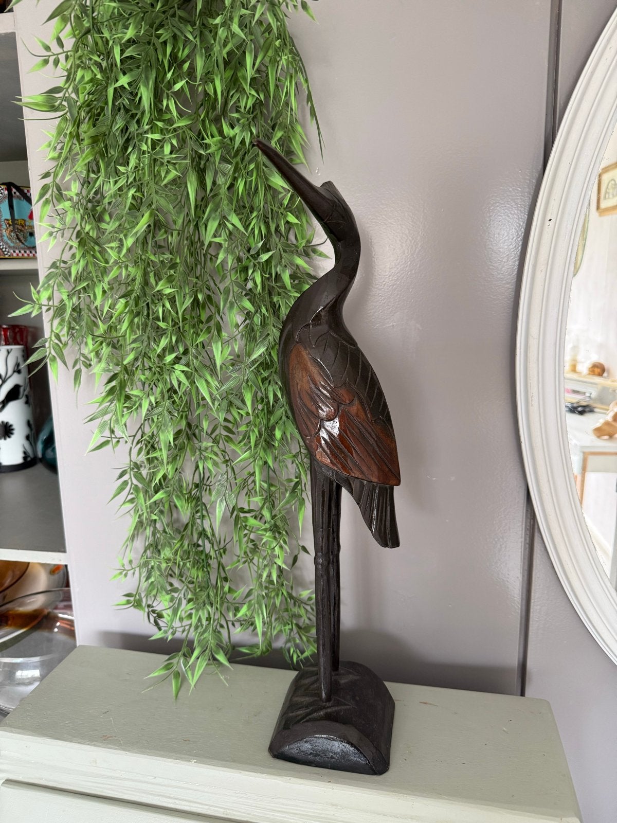 Decoratieve Houten Vogel - Handgesneden Kunstwerk, Ophalen