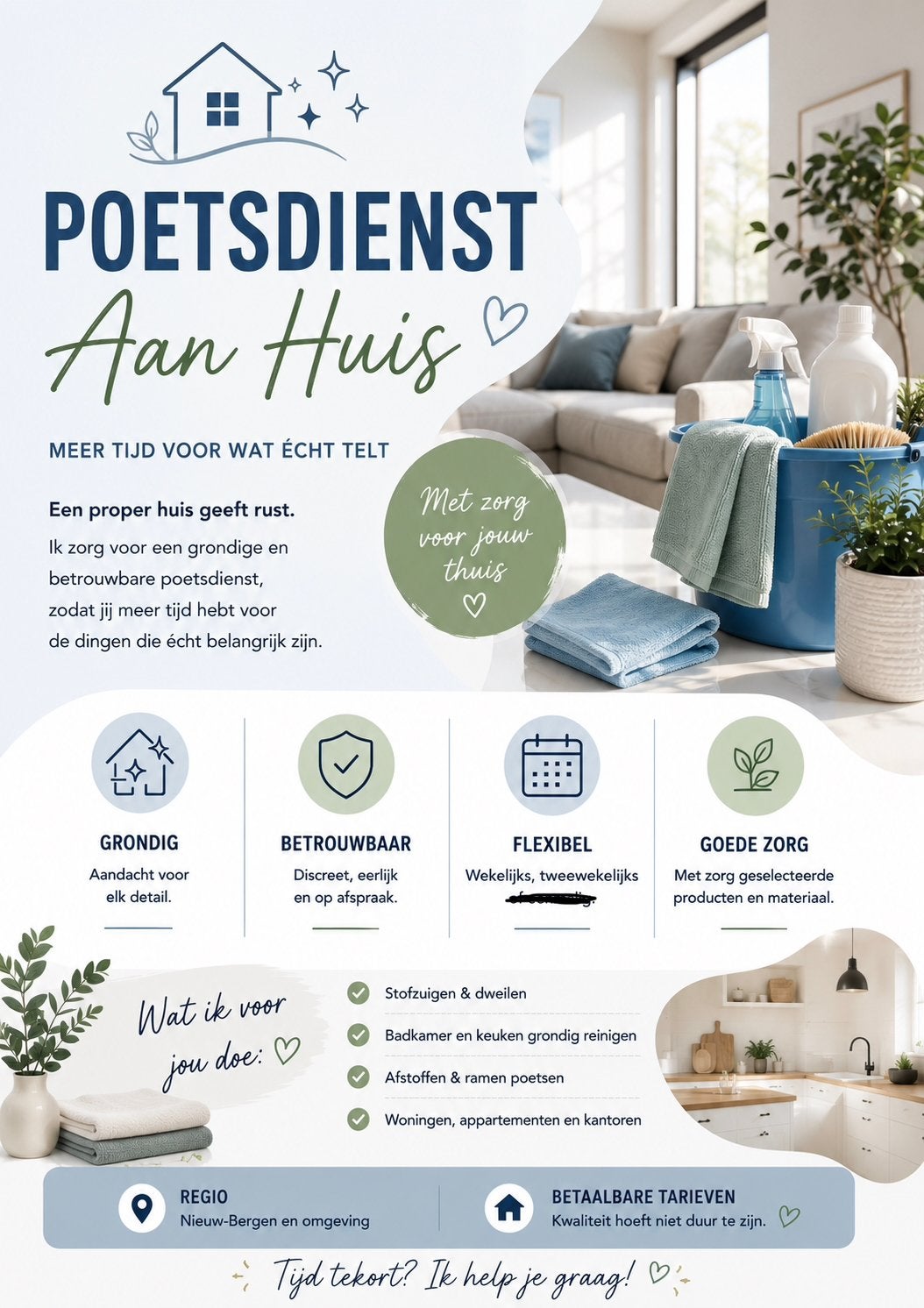 Poetsdienst aan huis, Ophalen
