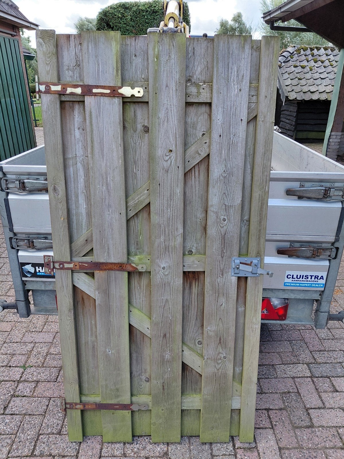 poort deur 180 x 90 met hang en sluitwerk, Tuin en Terras, Schuttingen, Ophalen of Verzenden, Hout, Minder dan 3 meter, 1 tot 2 meter