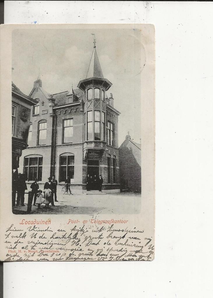 Loosduinen Post en Telegraafkantoor 30 juli 1901, Ophalen of Verzenden, Voor 1920, Gelopen, Zuid-Holland