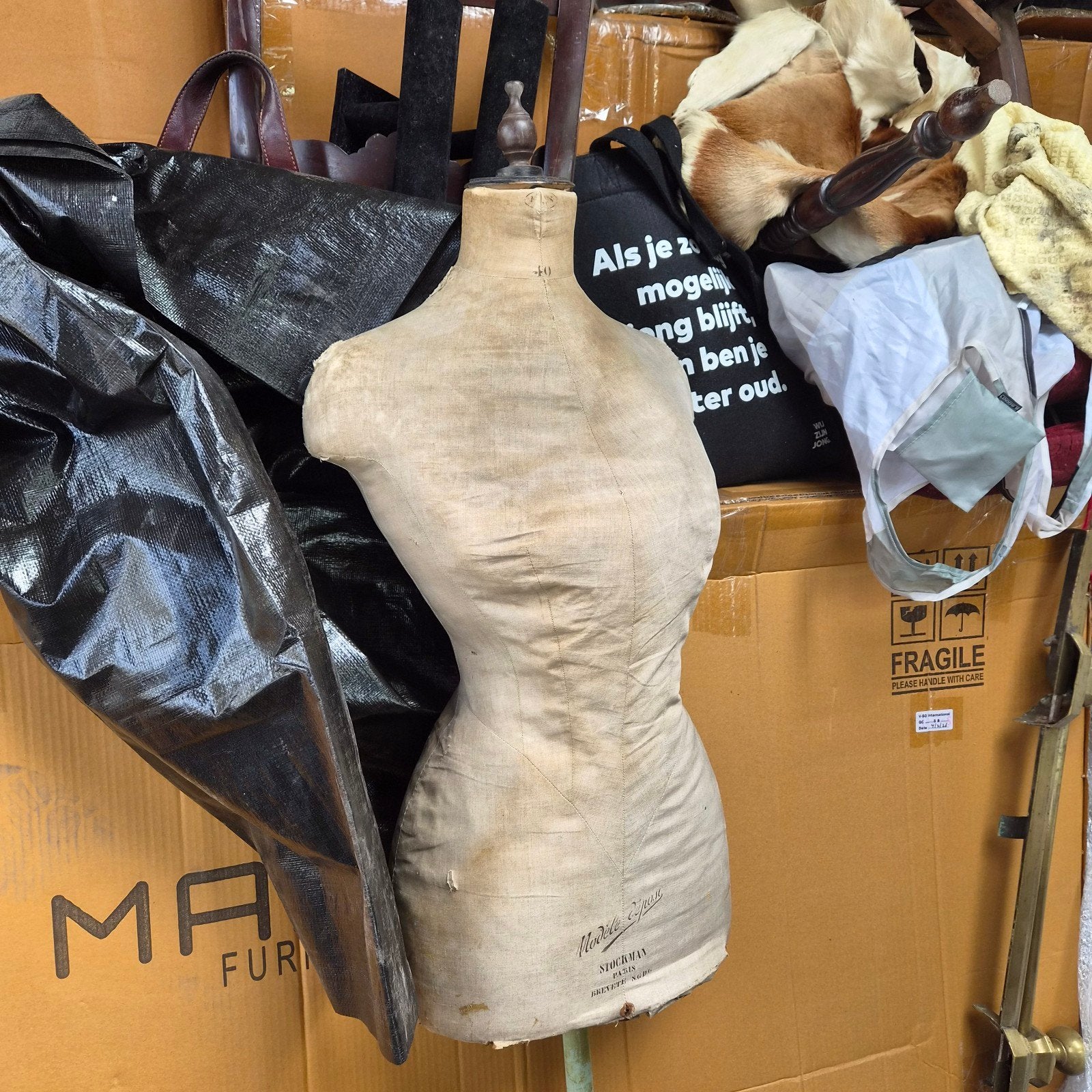 Kleermakersbuste jaren '20 Stockman Paris, Ophalen of Verzenden