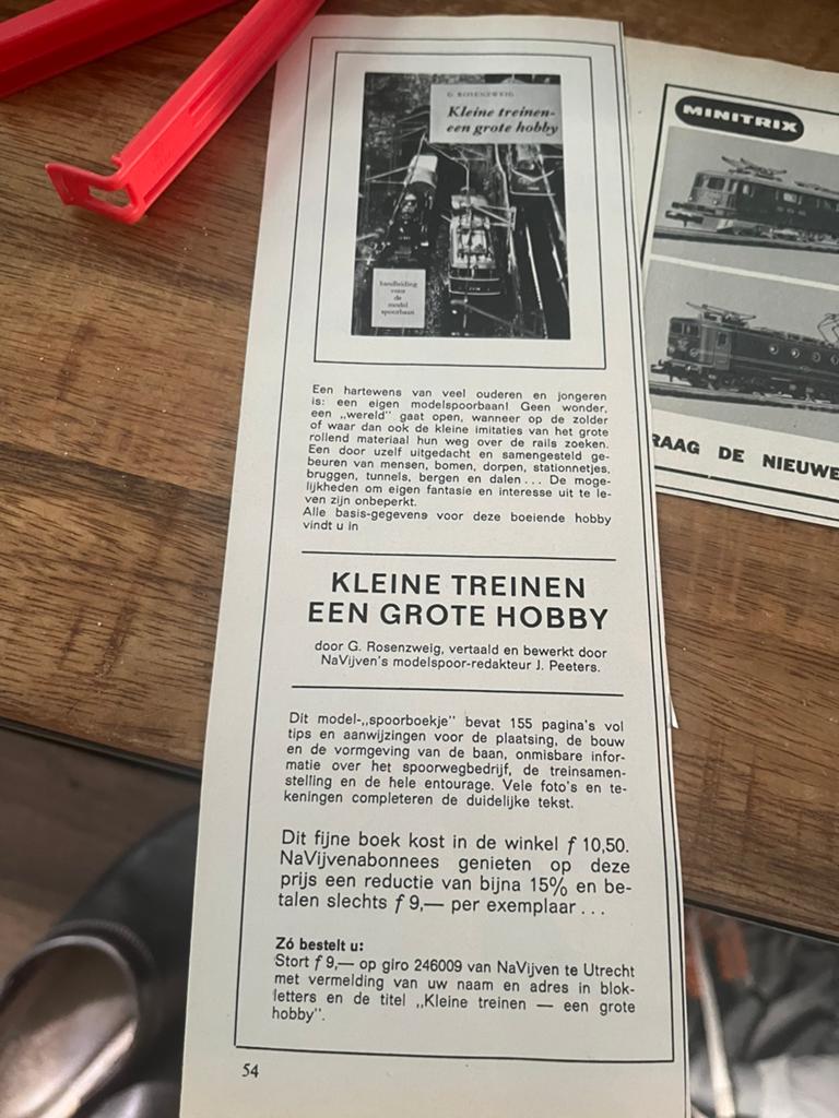 Marklin lima liliput minitrix advertentie model treintjes, Ophalen of Verzenden, 1960 tot 1980, Tijdschrift