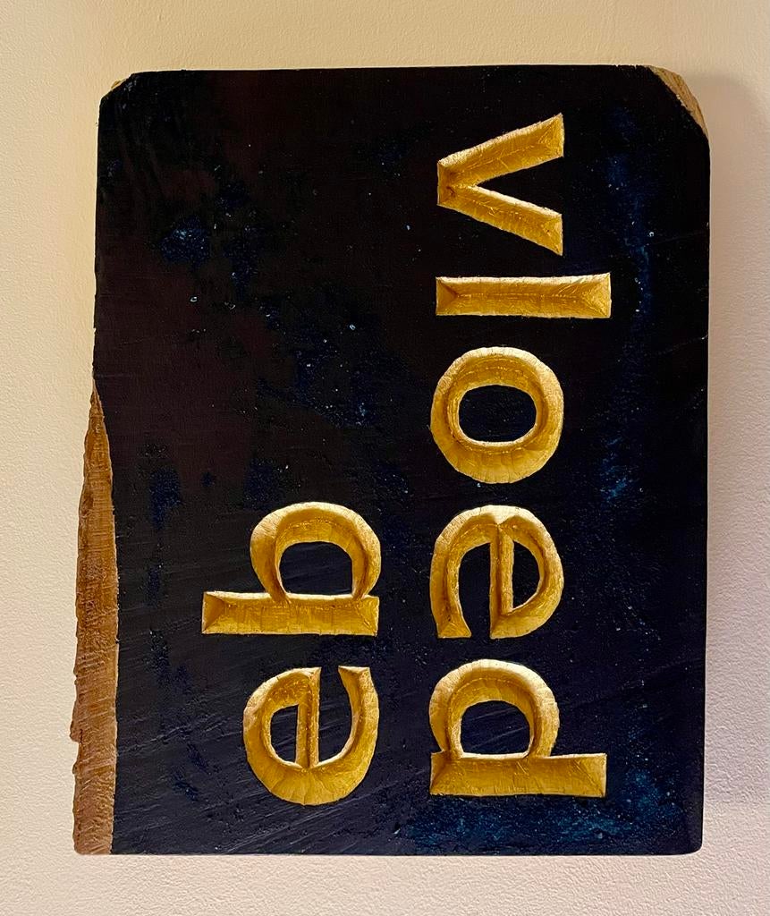 Letters in hout handgemaakt, Antiek en Kunst, Ophalen, Hout, Houtsnijwerk