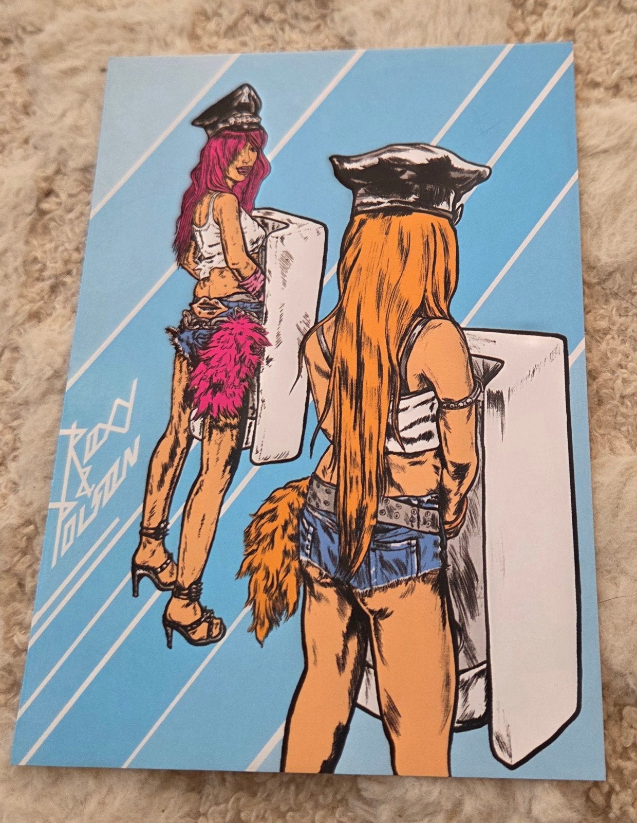 Roxy & Poison - Sexy vrouwen op urinoir, Verzenden, 1980 tot heden, Ongelopen, Overige thema's