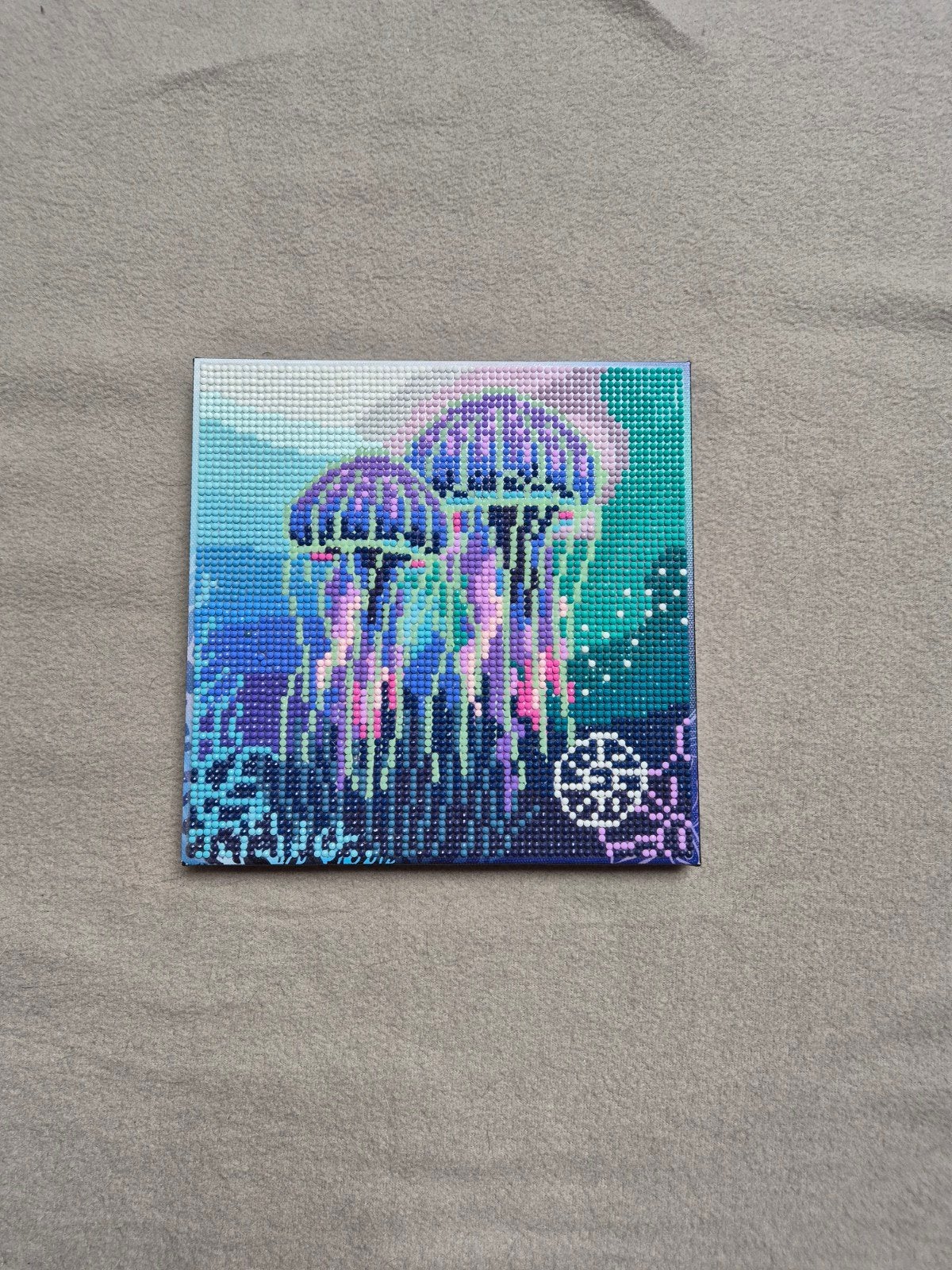 20x20 Glow in the Dark Diamond Painting Kwallen, Dieren, Ophalen of Verzenden, Zo goed als nieuw, Meerkleurig