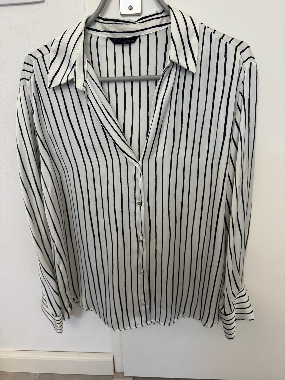 Zara gestreepte blouse maat M, Ophalen of Verzenden, Zo goed als nieuw, Maat 38/40 (M), Wit