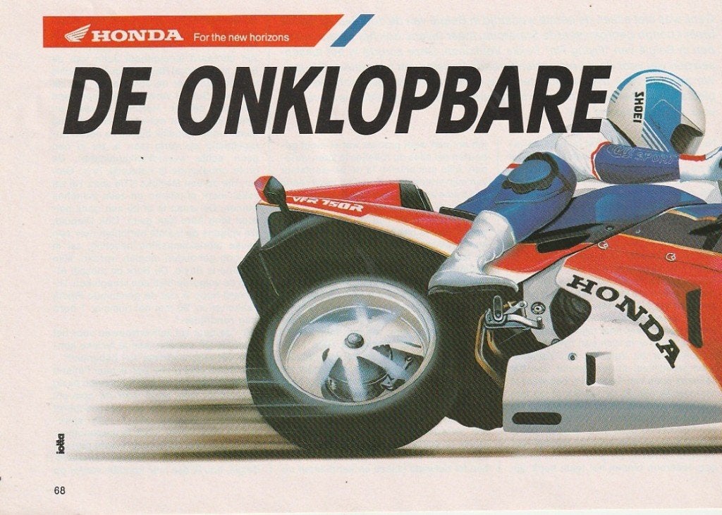 retro reclame 1989 Honda motor de VFR 750R de trendsetters, Verzamelen, Verzenden, Overige typen